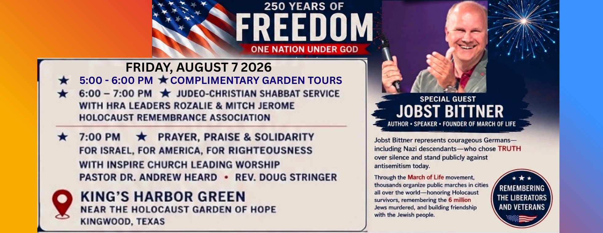 Shabbat on the Green with Pastor Jobst Bittner